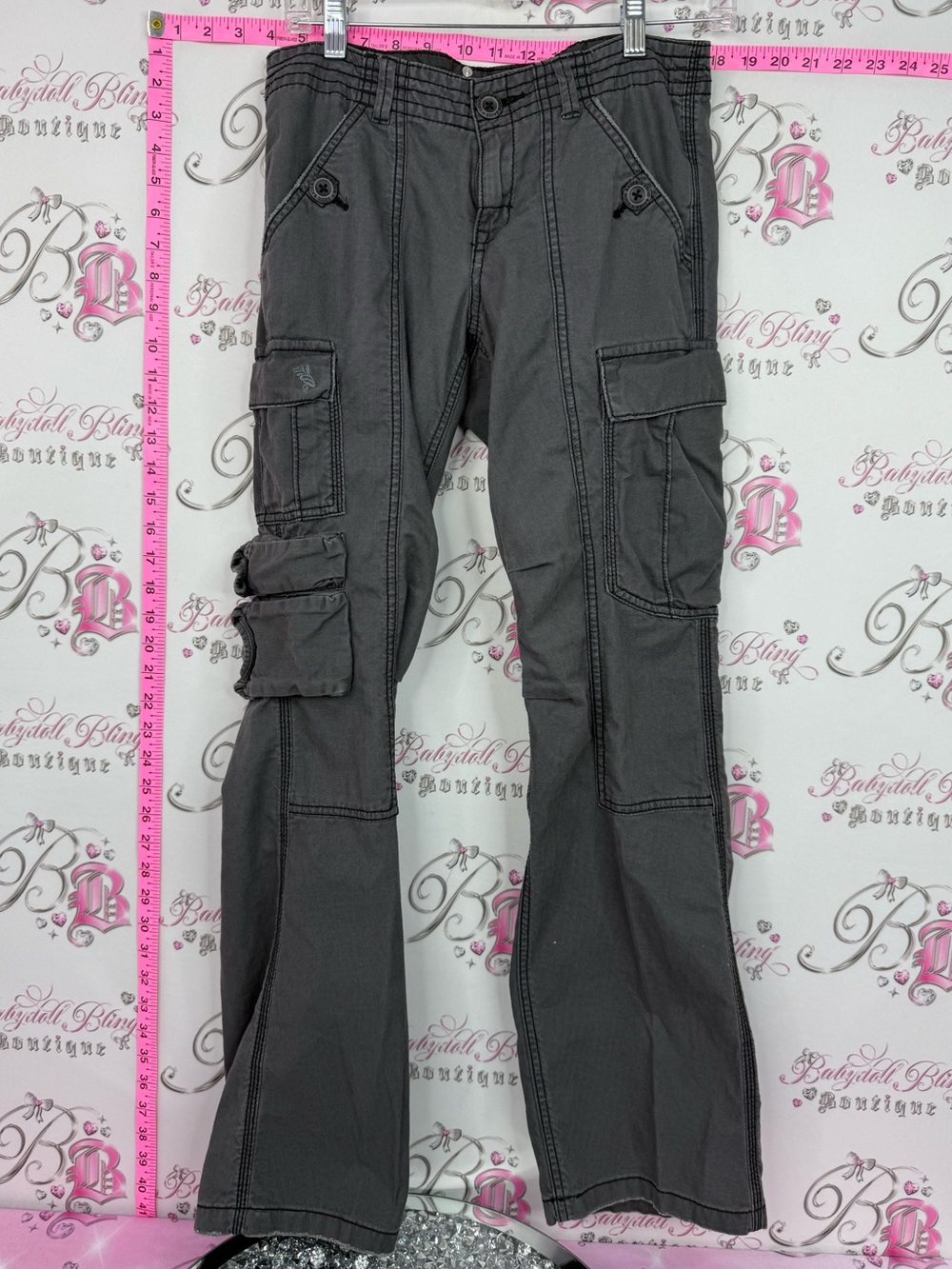 Eddie Bauer cargo pants Shaw fit grey Cargo Flare Pants